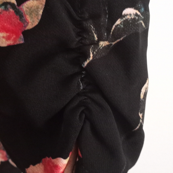 Open Front Blazer 3/4 sleeves, Floral - Picture 3 of 6